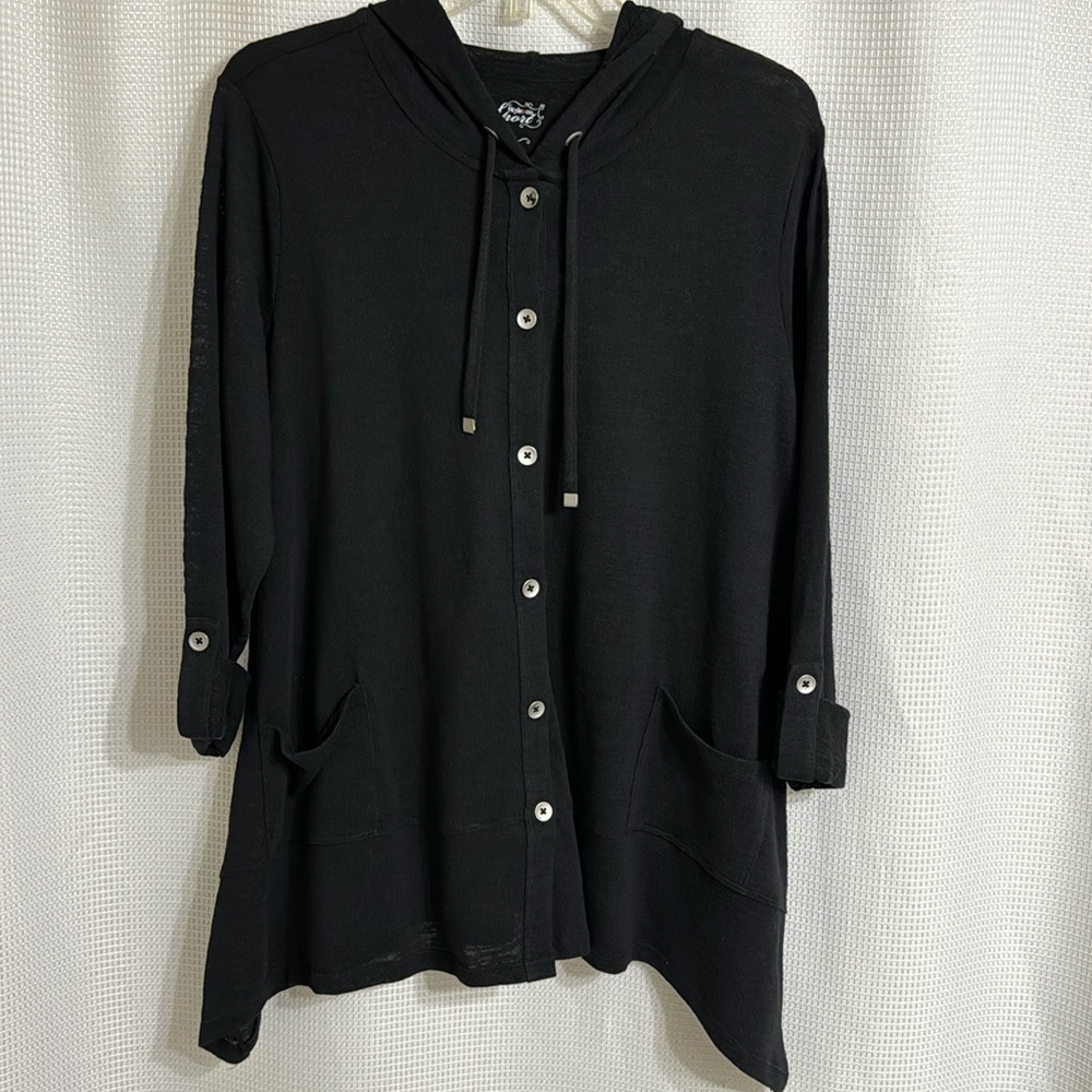 NWOT women’s Style & Co. Sport knit lifhtweight tunic hoodie. Size L.